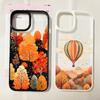 Autumn Leaf Pattern Graphic Phone Case for IPhone 16 15 14 13 12 11 X XR Xs SE2 8 7 Plus Pro Max Forest Leaves Fall Clear Cover