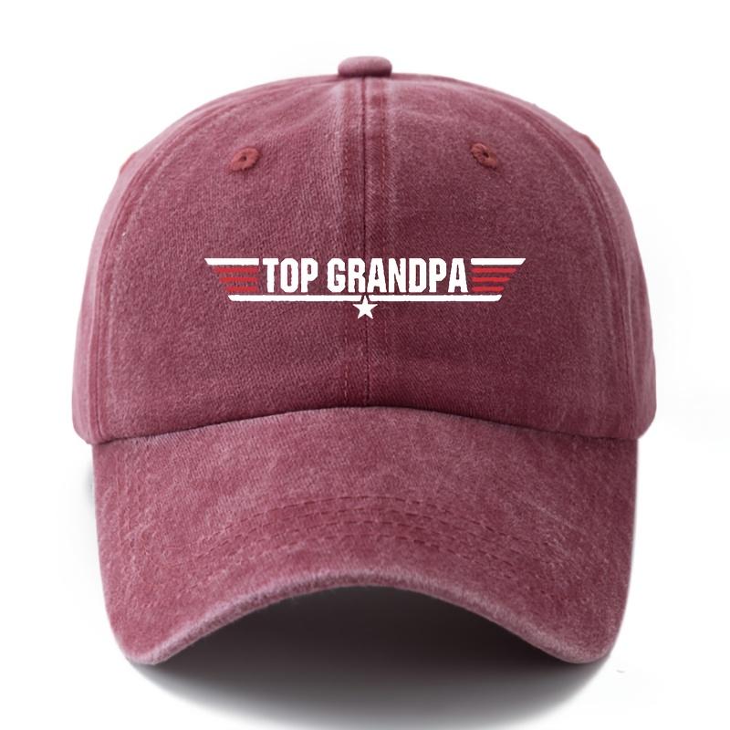 Classic Retro Baseball Cap TOP GRANDPA Classic Retro Mens Baseball Cap Lightweight Fashionable Casual Outdoor Sun Hat One Size