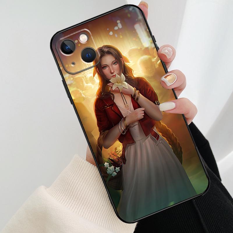 Aerith Gainsborough Final Fantasy Phone Case For iPhone 11 12 13 14 15 16 Pro Max Mini X XR XS Max Plus Cover Funda
