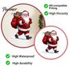 Festive Wall Murals Christmas Stickers, Cartoon Santa Claus Carrying Bag Decal, Peel And Stick Holiday Glass Stickers Full of Gifts DIY Art for Winter