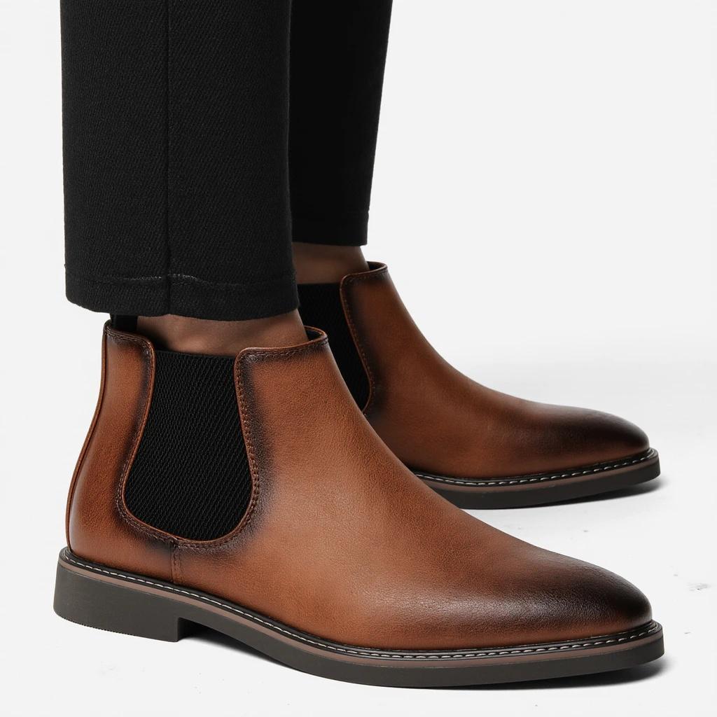 Boots Men Brand Comfortable 2026 Fashion Boots Leather