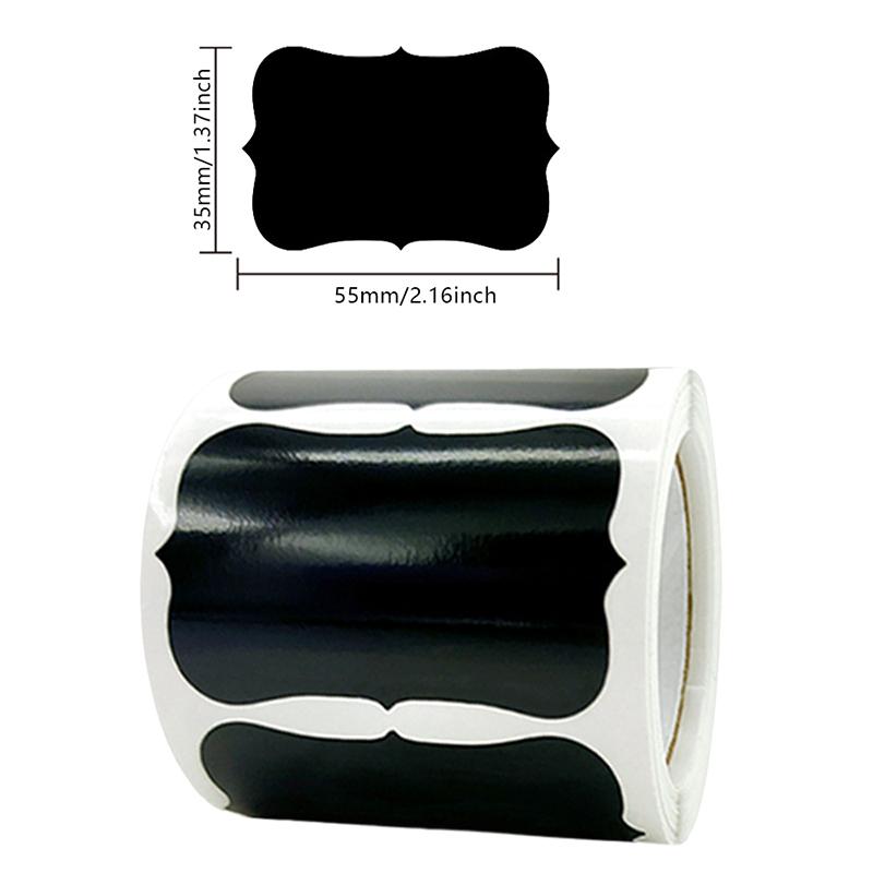 500Pcs/Roll 3 Styles Removable Blackboard Stickers Waterproof Chalkboard Labels 1.37*2.16In For Home & Kitchen