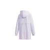 Adidas Alphabet Logo Printed Hooded Outerwear, Women Functional Sports Jacket Light Purple FM9258