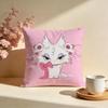 Soft Pink Kitten Cushion Cover Soft Pillow Cases for Home Bedroom Living Room Sofa