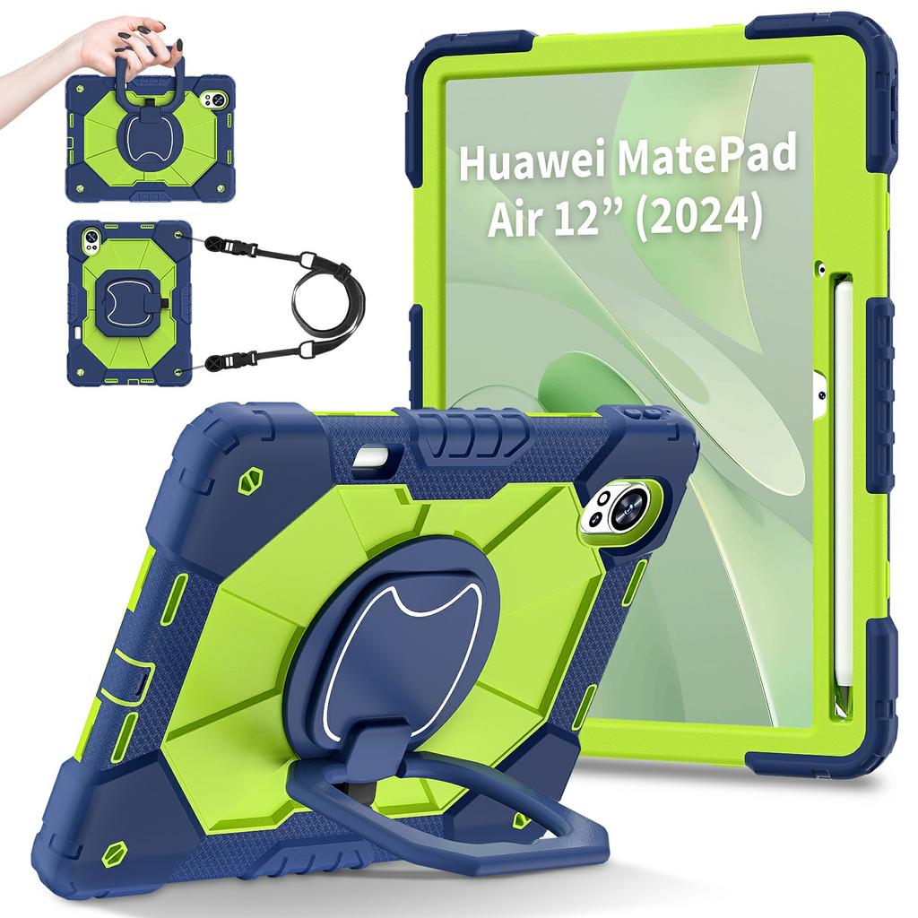 For Huawei MatePad Air (2024) Case Silicone+PC Kickstand Tablet Cover