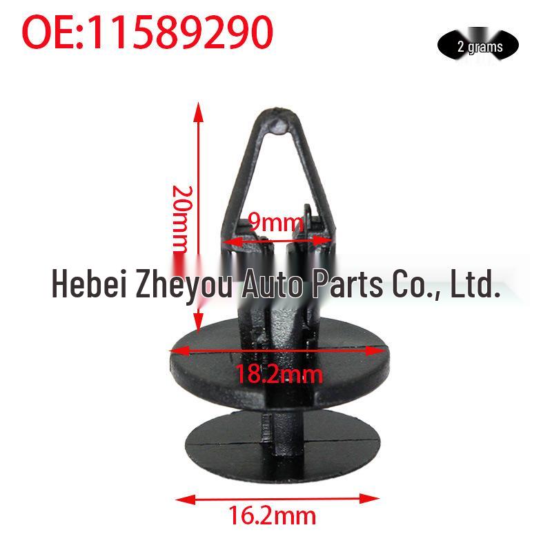 

BAS01501 Mudguard Clip for Ford, Buick, Chevrolet Bumper Rivet 11589290 Single Piece