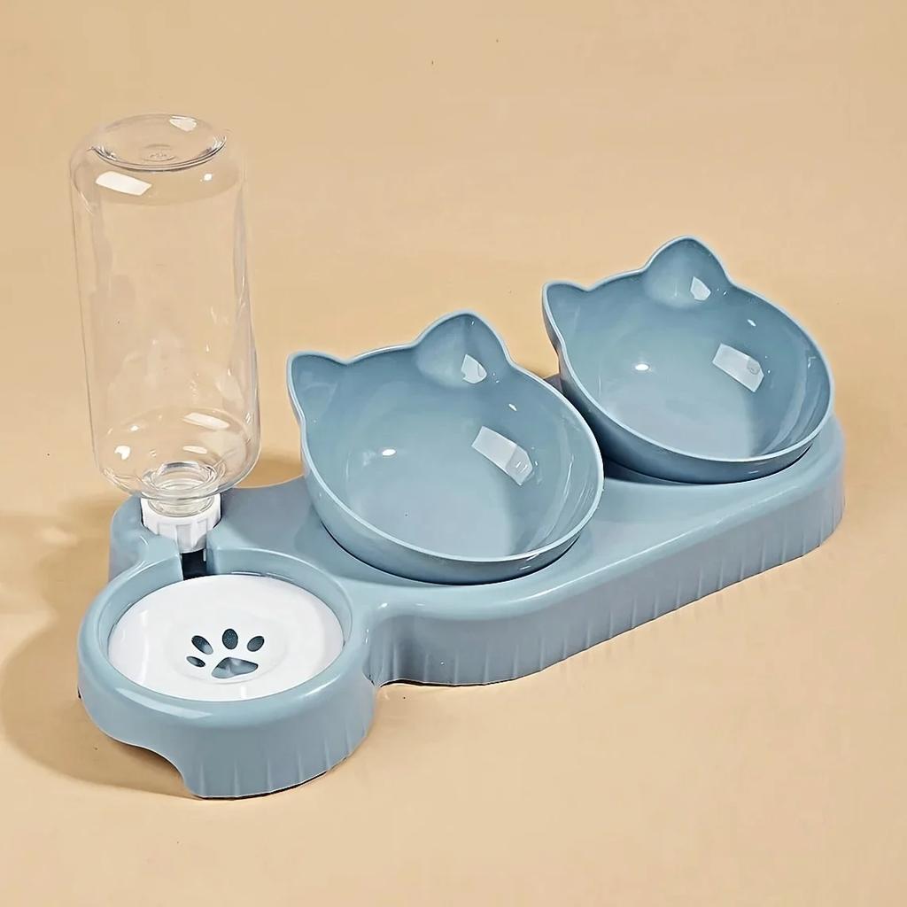 Pet water dispenser feeding anti-knock dual-purpose cat bowl water dispenser automatic drinking water feeder dog supplies