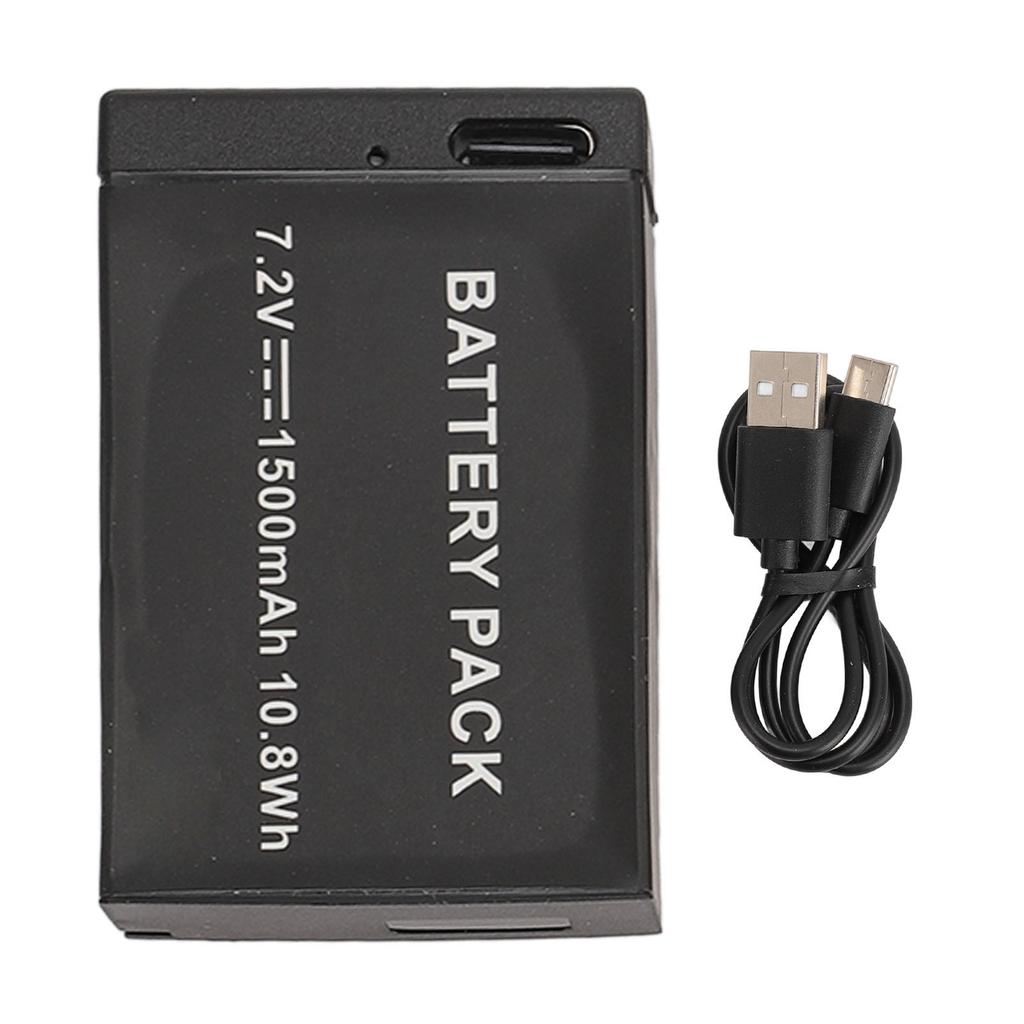 LP‑E17 Battery Pack 7.2V 1500mah Fast Charging Usb C Camera Battery for R50 RP R10 R8 Rebel T8i T7i