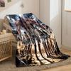 A towering figure faces a group of armed soldiers amid a dramatic sky. for all seasons blanket lunch break throw gift