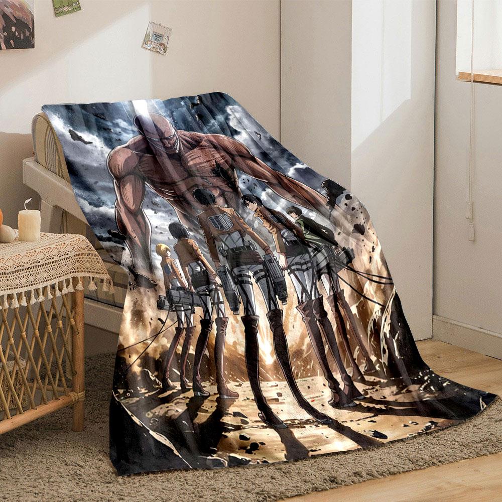A towering figure faces a group of armed soldiers amid a dramatic sky. for all seasons blanket lunch break throw gift