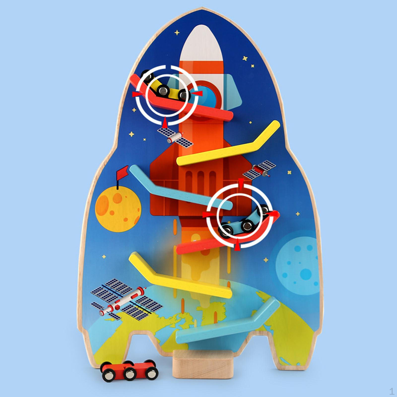 

Игрушечная горка для машинок, трасса, развивающая, веселая, деревянная гонка для мальчиков, девочек, детей 3 4 5 6 лет