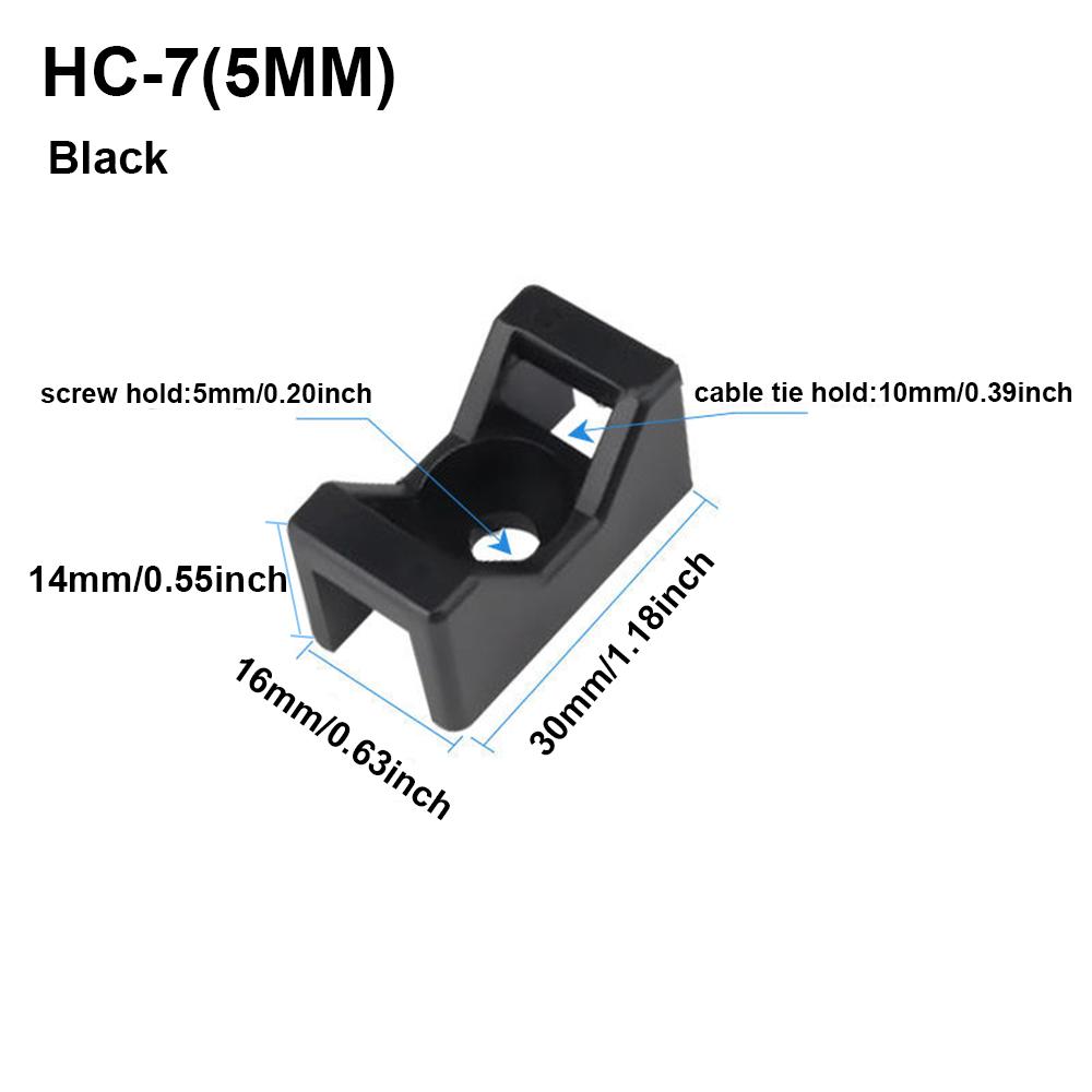 Saddle Cable ties base mount holder Wire Fixing Clamp Screw Holes mounter HC-0~ HC-7,HC-1S~HC~2S, Cable and Wire management cable organizer