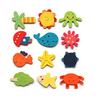 12Pcs/Set Cute Fridge Magnet Wooden Cartoon Shape Educational Toys for Baby Kids