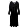 Ladies' Casual V-neck Long Sleeved Dress Color Loose And Oversized Dress