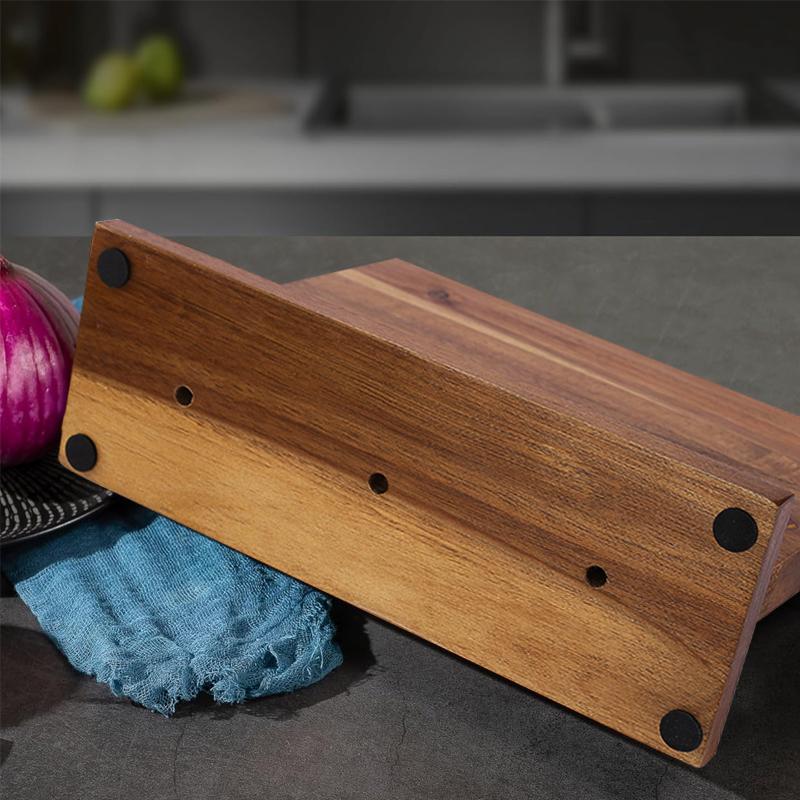 Double-sided Solid Wood Magnetic Knife Holder Kitchen Storage Knife Rack Multi-function Powerful Knife Rack