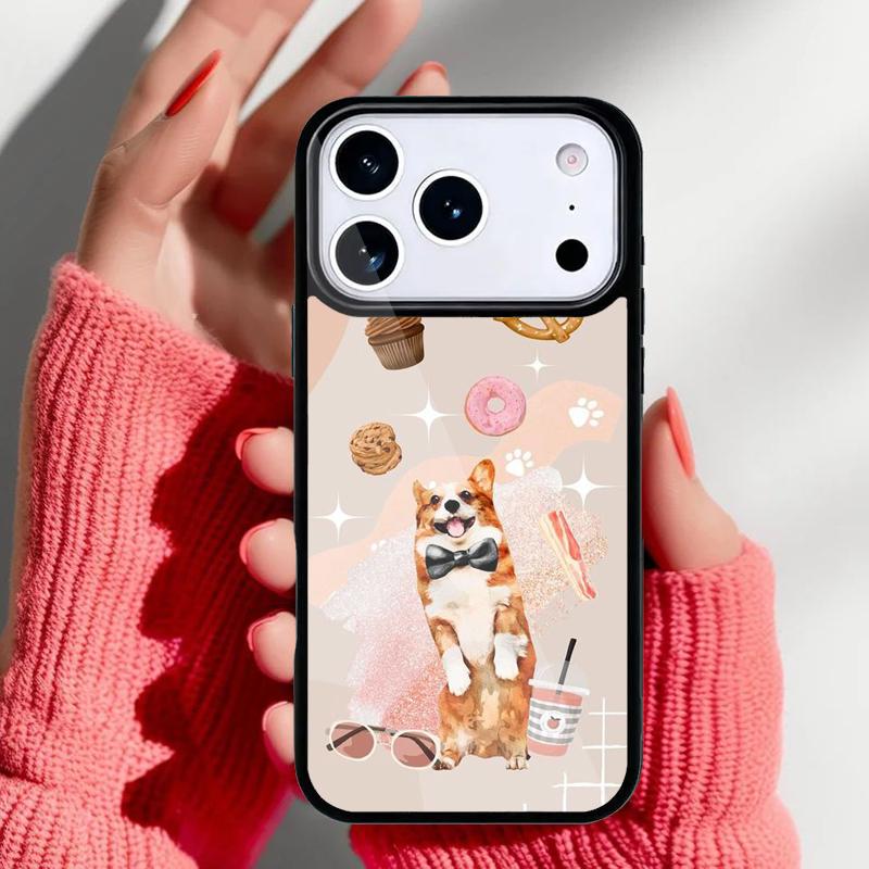 Corgi Funny Puppy Phone Case for iPhone 17 16 15 14 13 Pro Max Back Cover for 12 11 Pro Coque