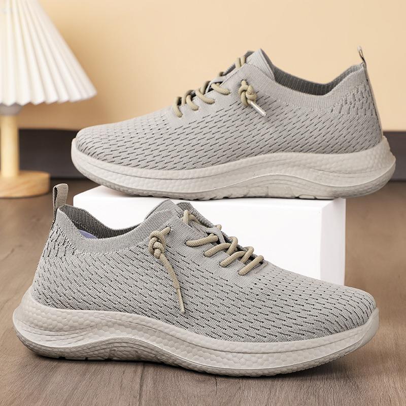Shoes Men's Shoes Solid Color Versatile Men's Casual Single Shoes Breathable and Non-smelly Feet Mesh Shoes Soft Sole Comfortable Sports Shoes