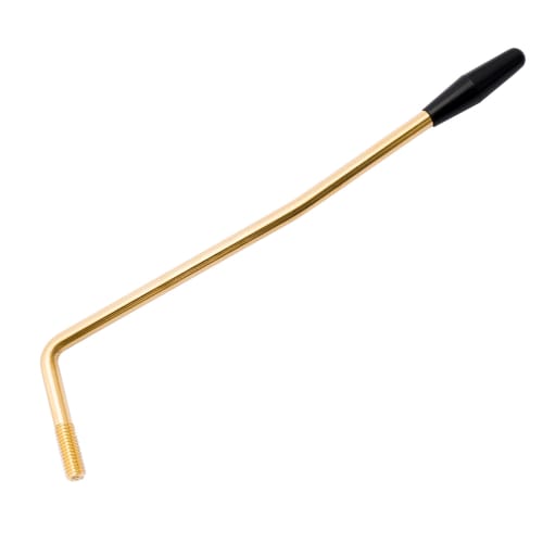 Musiclily Ultra 5mm Threaded Stainless Steel Tremolo Arm, Metric, for Mexican Fender Strat Electric Guitars, Gold with Black Cap