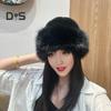 Women Winter Hat Thick Plush Faux Fur Heat Retention Windproof Mongolia Style Bucket Hat Solid Color Outdoor Cycling Skiing Panama Cap