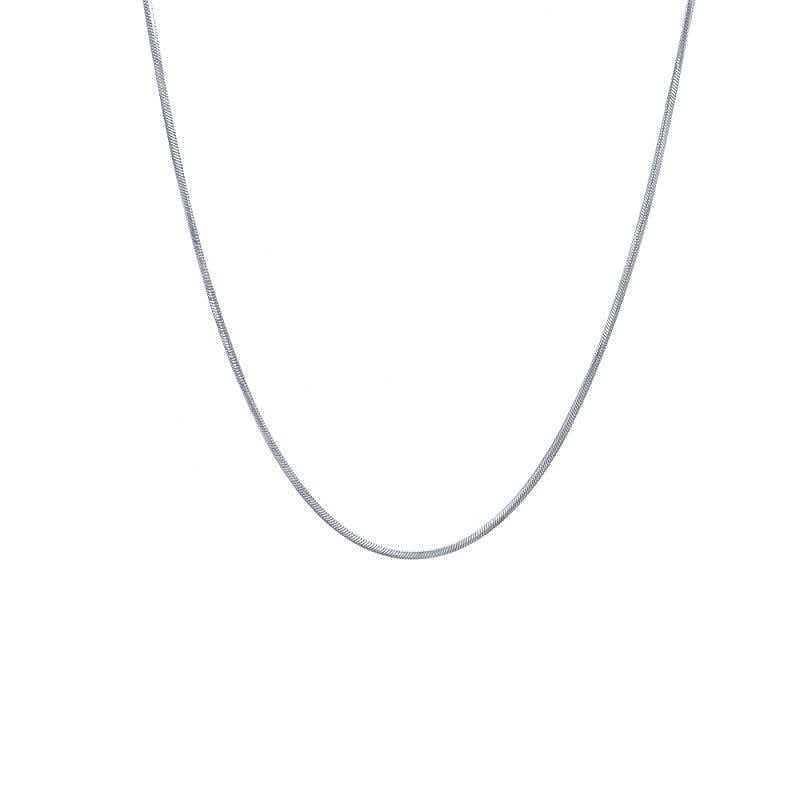 Women's Snake Bone Chain Necklace: Titanium Steel, Non-Fading, Minimalist Choker, Light Luxury Clavicle Accessory.