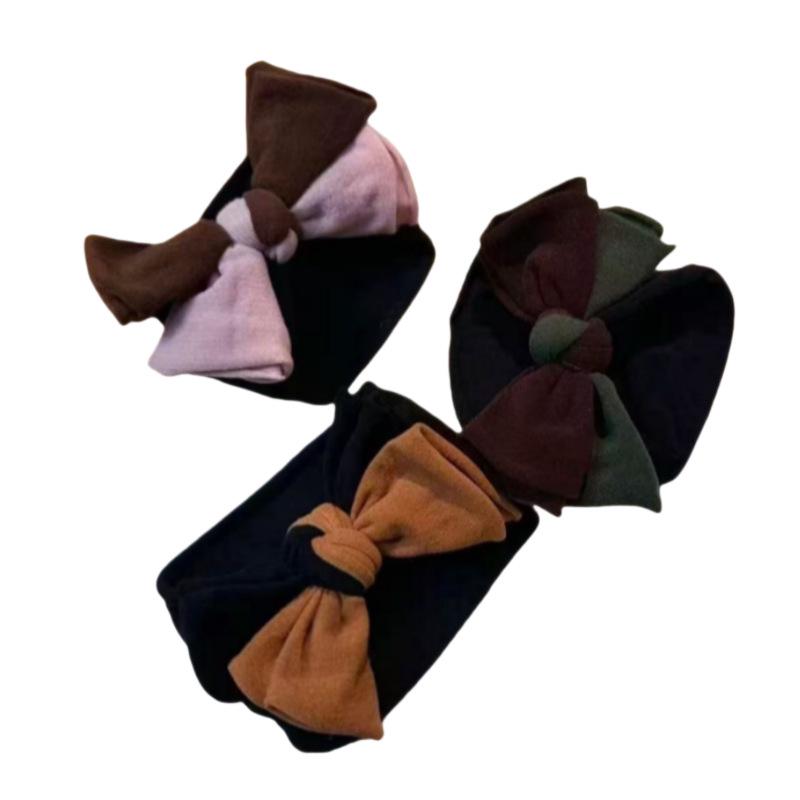 High-End French Velvet Bow Hair Tie for Women - Autumn/Winter Edition