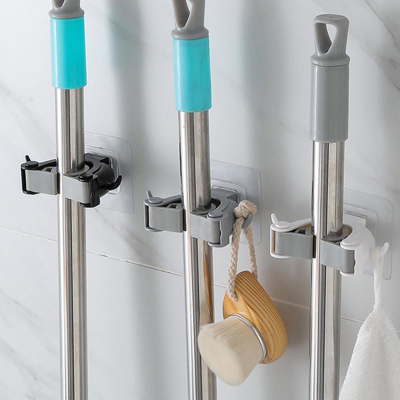 Wall Mounted Mop Organizer Holder Brush Broom Hanger Storage Rack Mop Hook