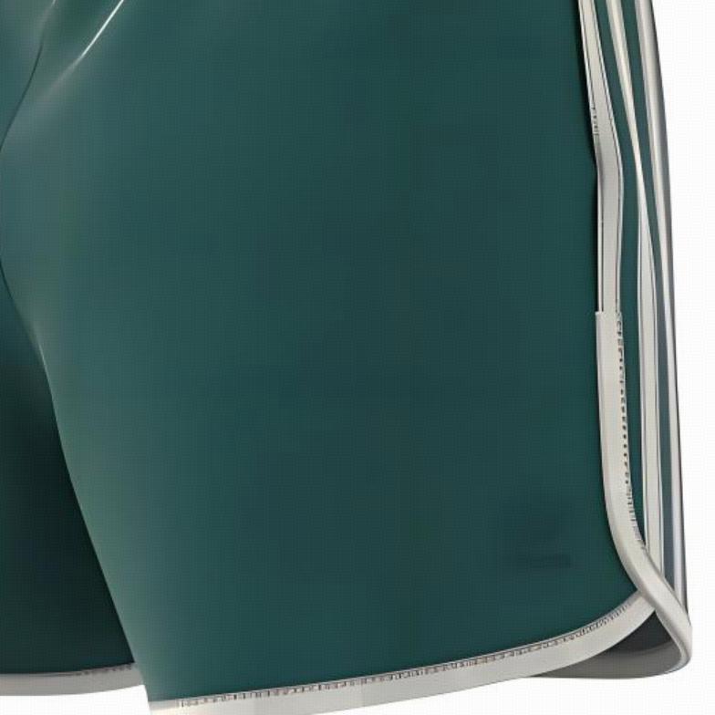 Adidas Originals Logo Print Elastic Waist Mid-Rise Casual Shorts Women Bottoms Green JI7466
