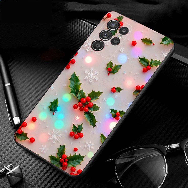 Phone Case For Samsung Galaxy S25 S24 S23 S22 S21 Ultra S24 S23 S22 S21 S25 Plus S24 S25 FE Christmas Ball Tree