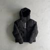 Mens Hooded Puffer Jacket Winter Warm Thick Cotton-Padded Outerwear Loose Fit Streetwear Classic Black Ice Blue