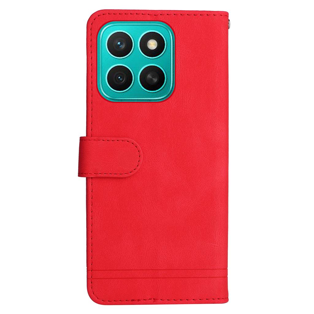 For Honor X8c 4G Leather Wallet Cases Skin Touch Phone Cover Stand with Strap