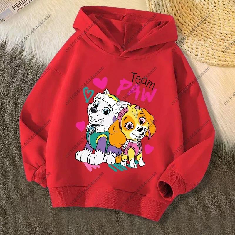 2026 Autumn Winter PAW Patrol On Patrol Casual Print Hoodie for Kids Toddler Boys Girls Casual Pullover Sweatshirt Soft Cozy Top