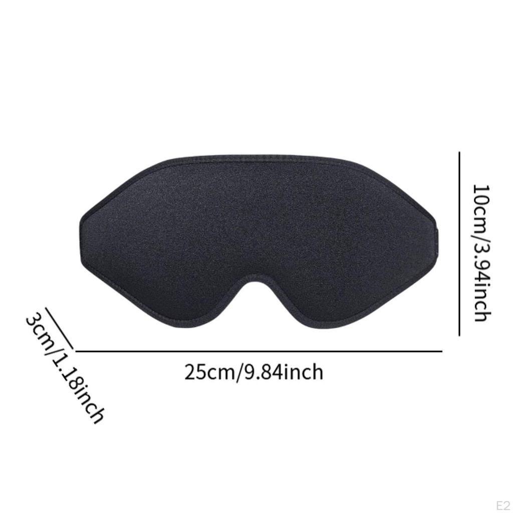 Sleep Mask 3D Contoured Cup Sleeping with Adjustable Strap Soft Breathable Eye for