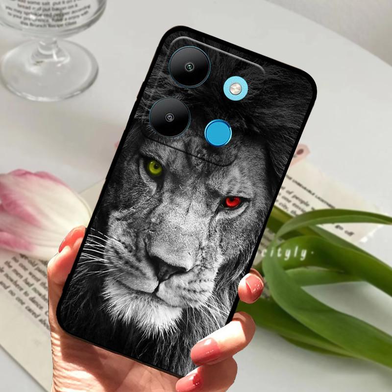 For Infinix Smart 7 Case Luxury Silicone TPU Soft Phone Black Cover Cases For Infinix Smart7 X6515 Funda Protector Coque Capa