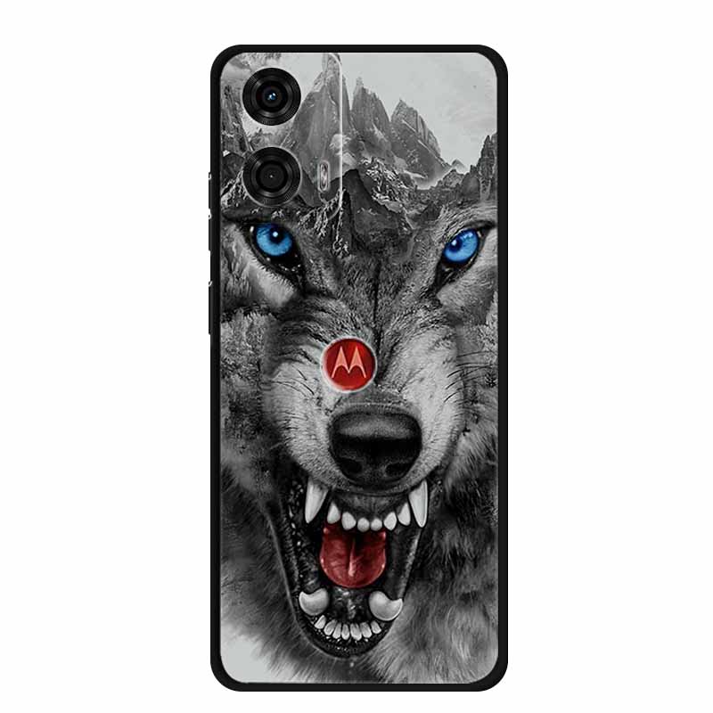 For Motorola G Stylus 5G 2024 Case TPU Animals Soft Silicone Phone Cases For Moto G Stylus 5G 2024 Wolf Protective Back Cover