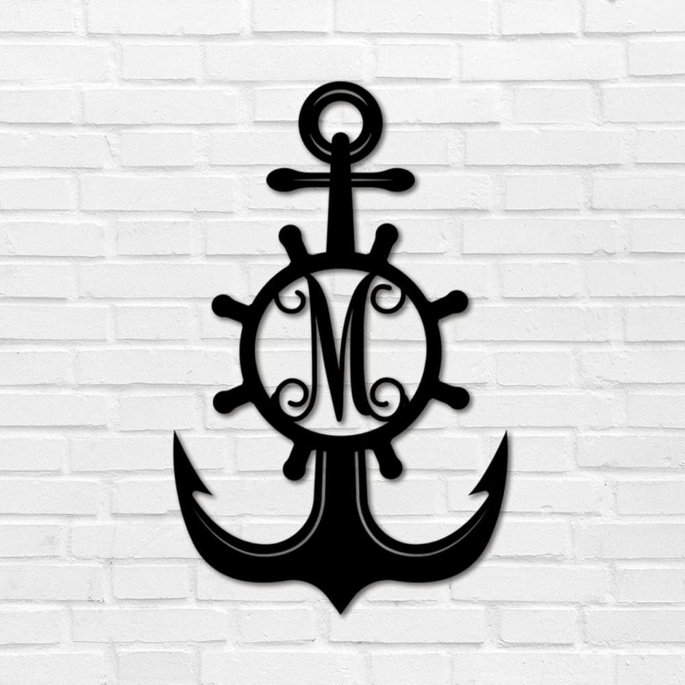 Custom Iron Letter Metal Wall Art Monogram Address Sign Retro Plaque Garage Patio Backyard Garden Decoration 12 Inch