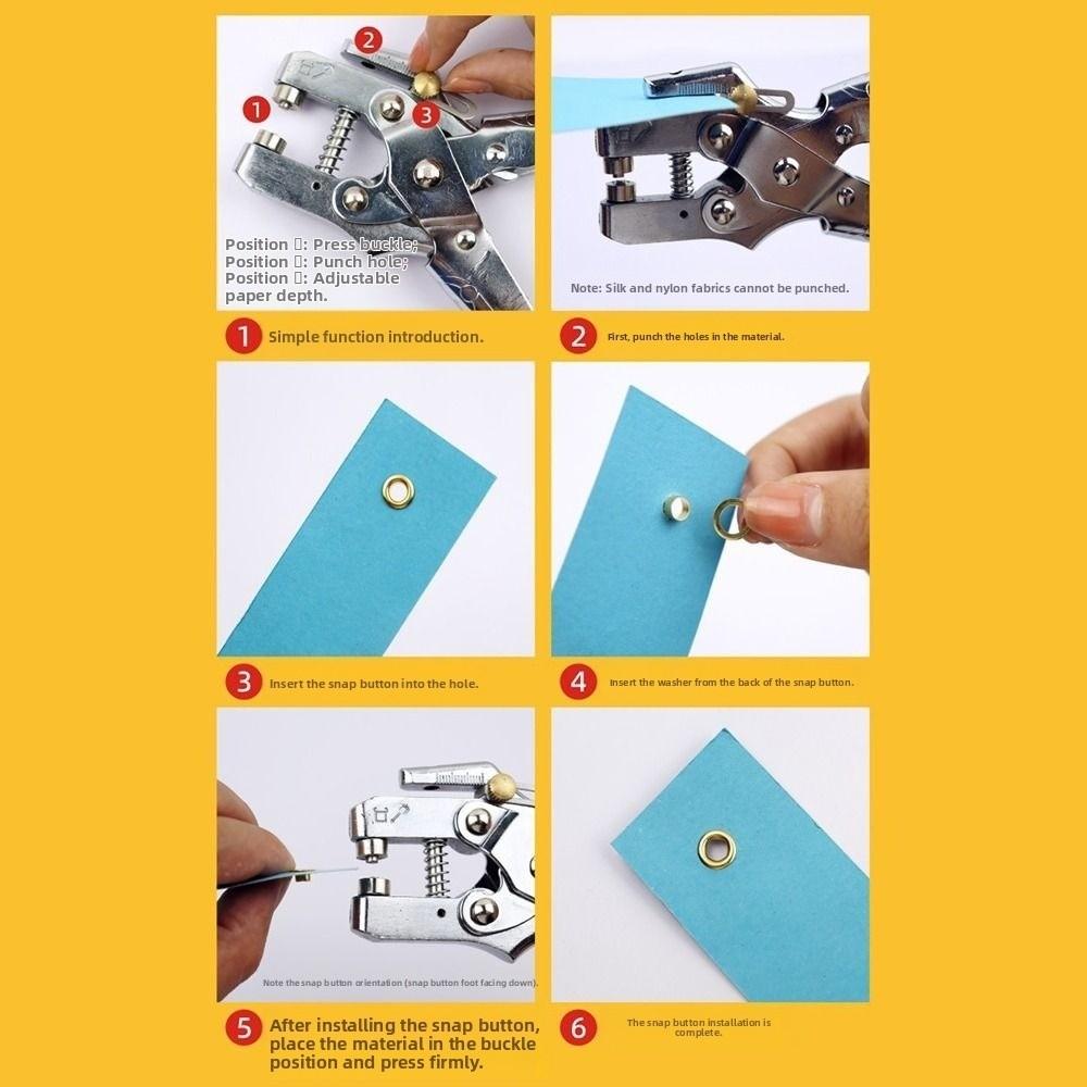 Labor-saving Eyelet Hole Punch Pliers Kit  for Bookbinding, Leather & Fabric
