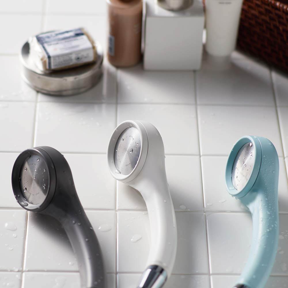 SANEI Rainy Basic Shower Water Water Increased Water Stainless Steel Shower Made in Head, 40% Saving, Ultra-Fine Flow, Pressure, Plate, White, Japan,