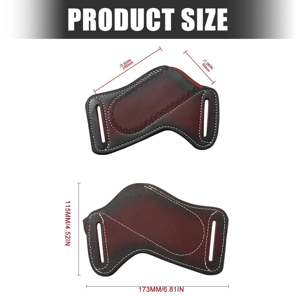 Sturdy Genuine Leather Blade Sheath Providing High Strength Protection and Belt Loop Convenience Portable Tool Cover
