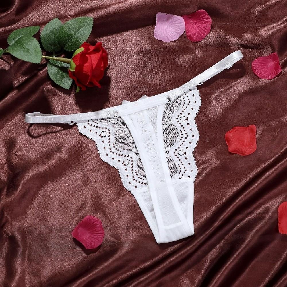 Thin Strap Underwear for Women Transparent Mesh Lace Briefs Fashion Lace Thong  Lady