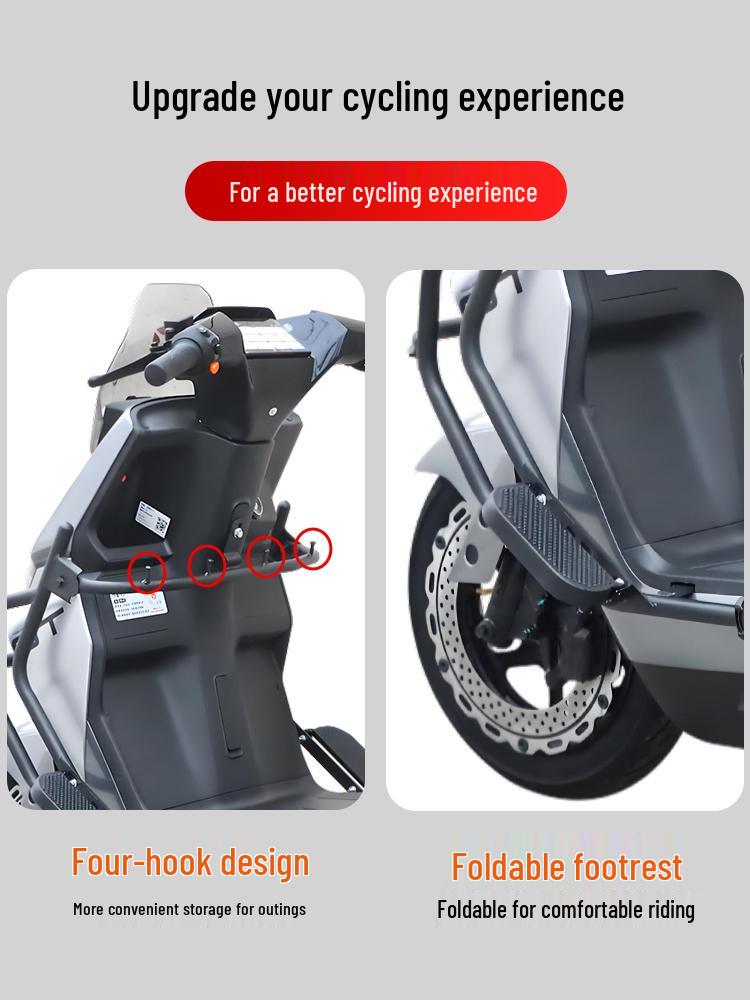 Yadea Guanneng S White Shark Front/Rear Bumper & Large Luggage Rack Guard for 70s/70H/90h Models