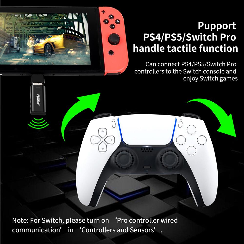Bezdrátový USB adaptér pro PC ovladač, USB přijímač, BT 5.3, Bezdrátový USB adaptér, USB bezdrátový adaptér pro ovladač PS4 PS5