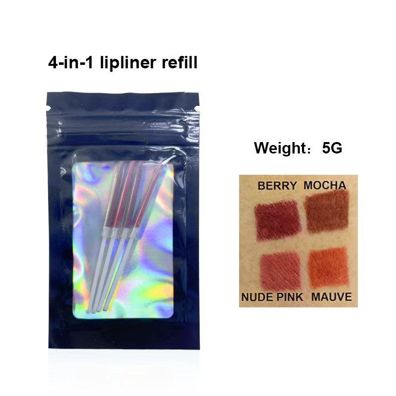 

Багатофункціональний макіяжний олівець 4-в-1: Олівець для губ, Хайлайтер, Підводка для очей, Олівець для брів.