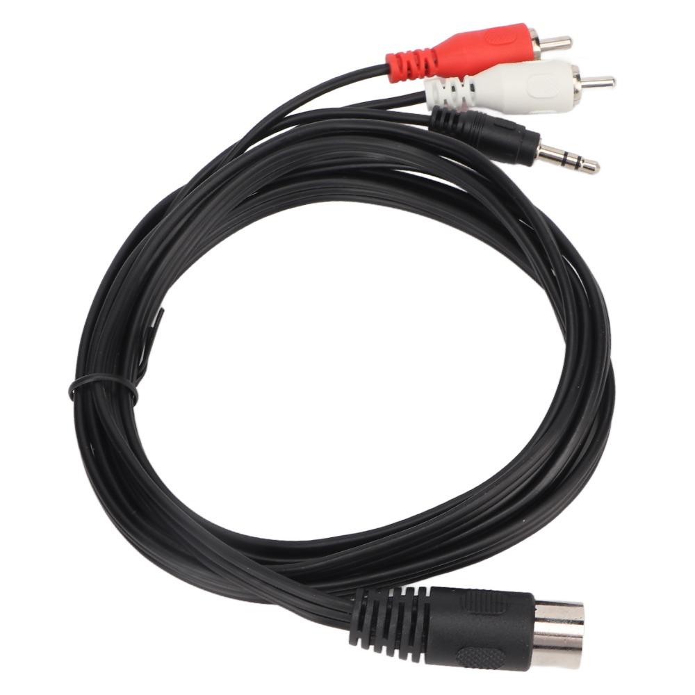 5.9ft DIN 8Pin to 3.5mm + 2RCA Cable Male to Male Audio Connection Cable  Vintage Audio Equipment