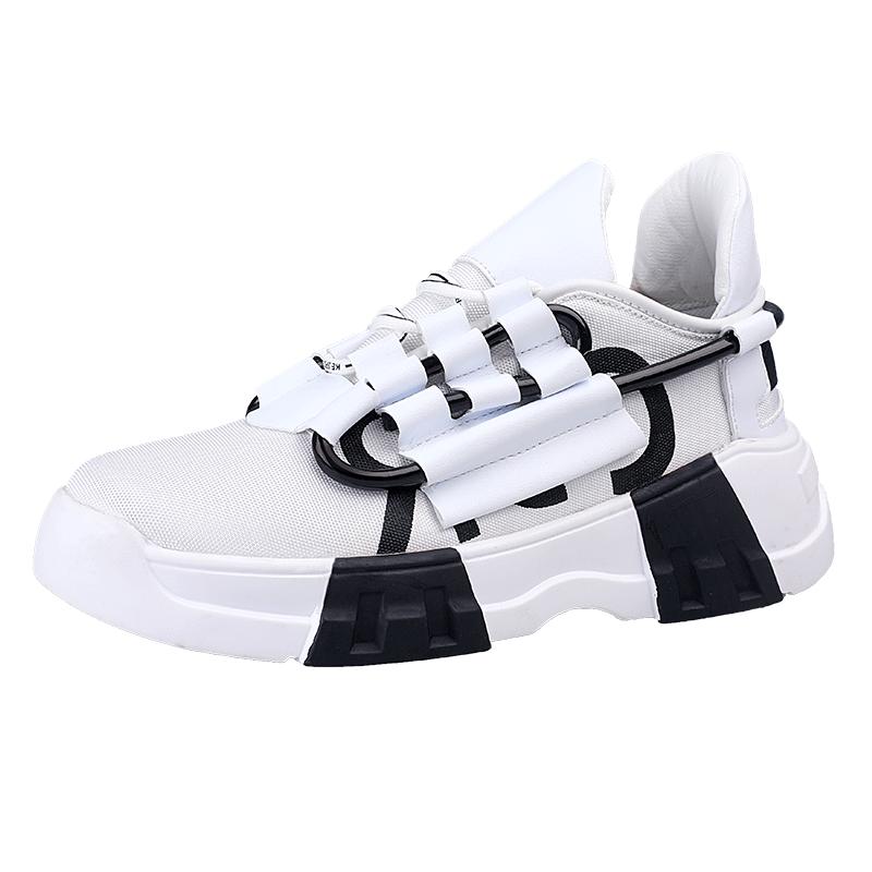 

Thick Bottom Running basketball Shoes Male 2025 Vulcanized Sneakers Men Casual Shoes For Men Street Style Walking Shoes Sneaker 39 білий