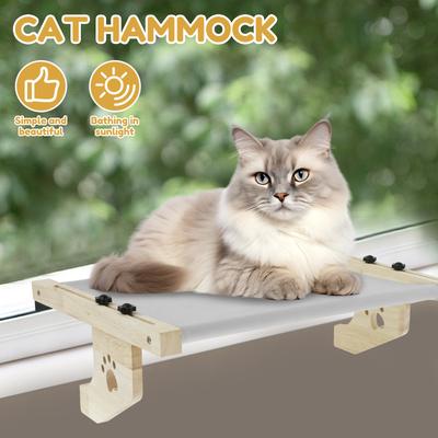 Wooden Cat Hammock Sturdy Cat Window Perch Easy To Install Pet Cat Bedclothes Multipurpose Insert Kallax Shelves for Windowsill