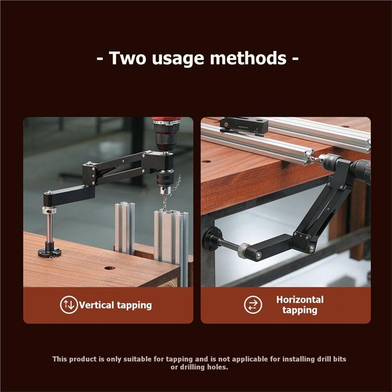 ABWR-Supporto a sbalzo per maschiatura Lega di alluminio CNC Trapano elettrico Fai da te Strumento per maschiatura orizzontale e verticale