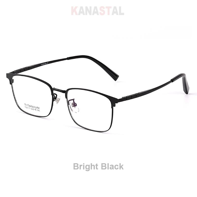 Men Prescription Glasses Myopia Reading Eyewear Women Blue Light Blocking Lenses Computer Pure Titanium Square Eyeglasses Frame