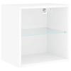 Wall Mounted Nightstand with LED Lights White