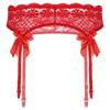 Herren durchsichtige Spitze Schleife Elastischer Bund Strumpfhalter Hosenträger Sissy Dessous