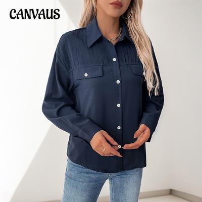 Commuter Lapel Shirt Autumn Women's Long Sleeve Cardigan Tops
